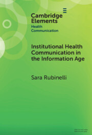 Portada del Cabridge Element in 'Health Communication'