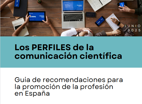 Imagen de portada de la guía de "Los perfiles de la comunicación científica"